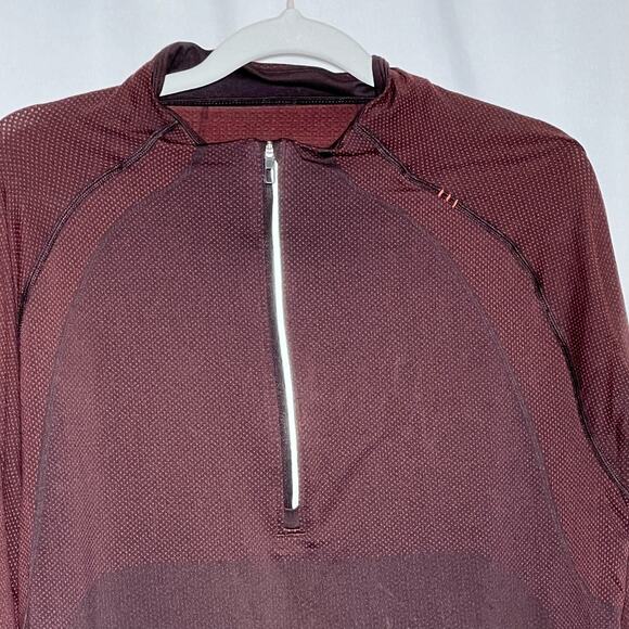 Mae Lululemon Mens Metal Vent Tech 1/2 Zip Long Sleeve Shirt Size L Sequoia - Picture 7 of 11